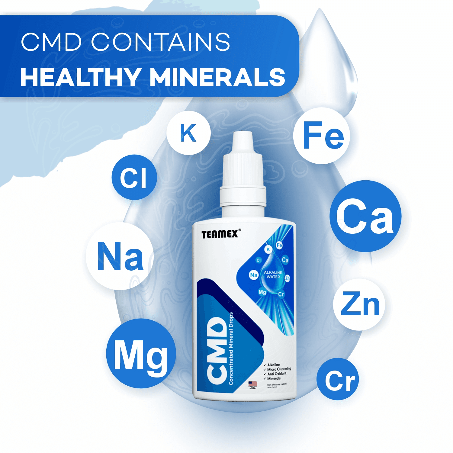 CMD Water Drop, Concentrated Mineral Drops, Alkaline Water – image 6